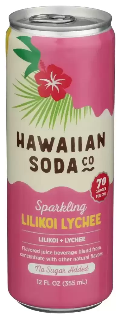 Hawaiian Soda, Lilikoi Lychee Soda +Crv, 12 Ounce