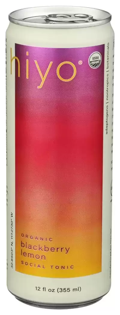 Hiyo Organic Non-Alcoholic Functional Seltzer Blackberry Lemon, 355Ml