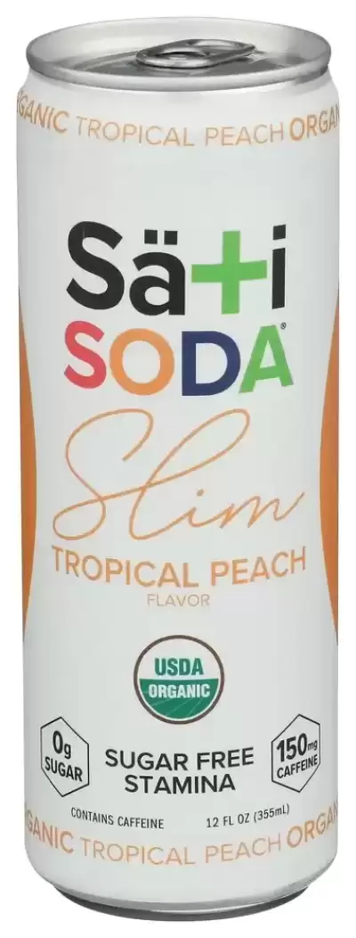 Khch02420418 12 Fl Oz Slim Organic Tropical Peach Soda