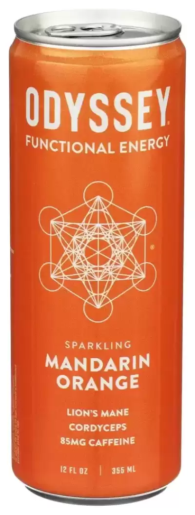 Odyssey Sparkling Functional Energy Drink, Mandarin Orange 12 Fl Oz Can