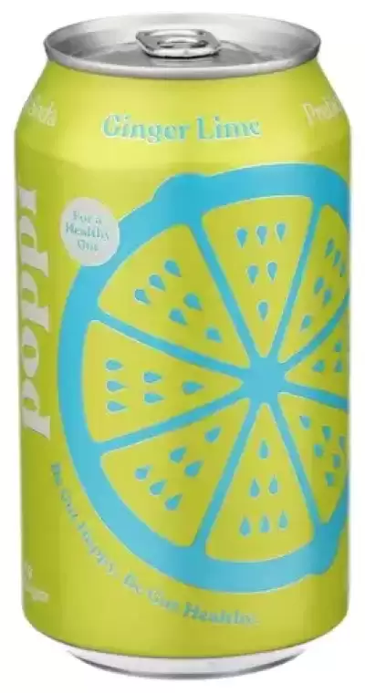 Poppi Ginger Lime 12 Fl Oz Can