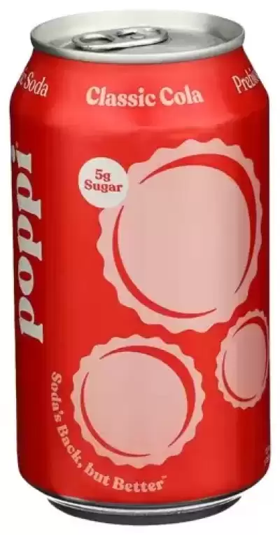 Poppi, Classic Cola Prebiotic Soda, 12 Oz(Case Of 12)