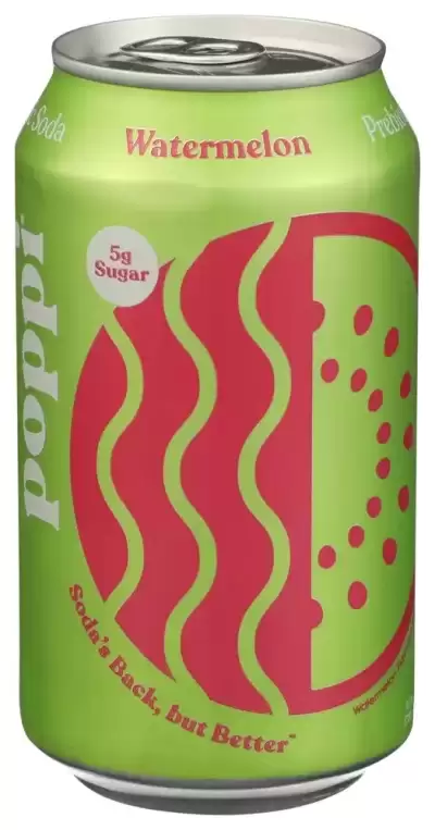 Poppi, Prebiotic Soda Watermelon, 12 Oz(Case Of 12)