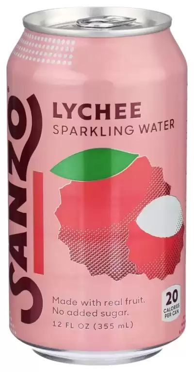 Sanzo, Lychee Sparkling Water, 12 Oz(Case Of 12)