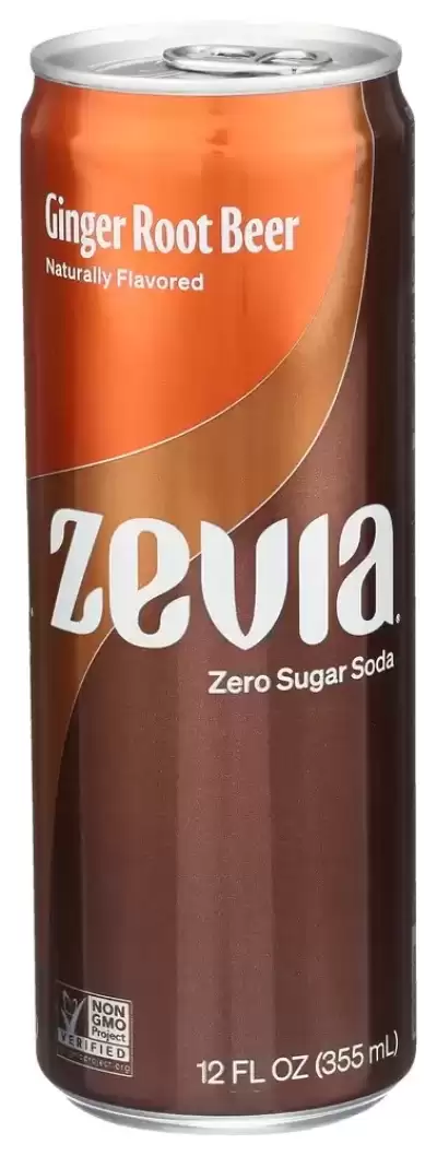 Zevia, Ginger Root Beer Soda, 12 Oz (Case Of 12)