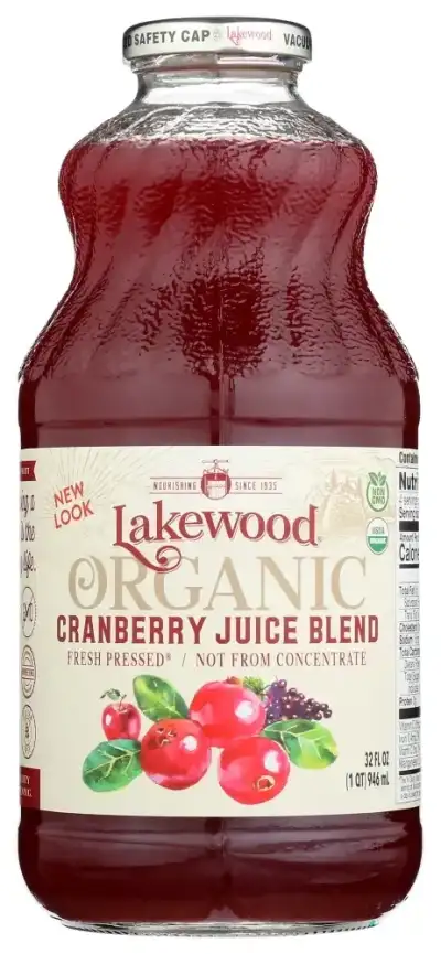 Lakewood Organic Juice Blend Fresh Pressed Cranberry 32 Fl Oz