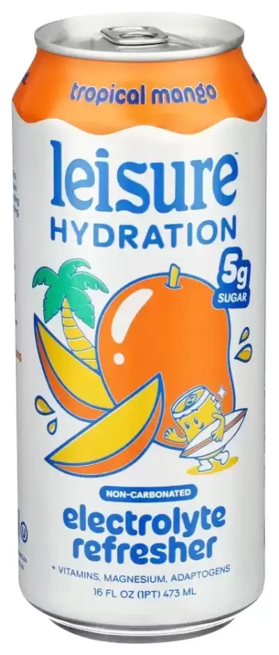 Leisure Project, Trop Mango Electrolyte Water, 16 Oz (Case Of 12)