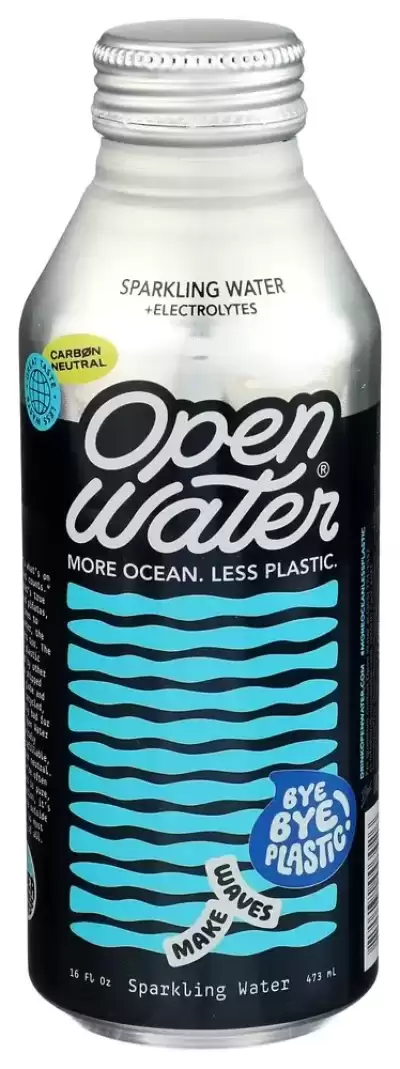 Open Water, Sparkling Water With Electrolytes, 16 Oz (Case Of 12)