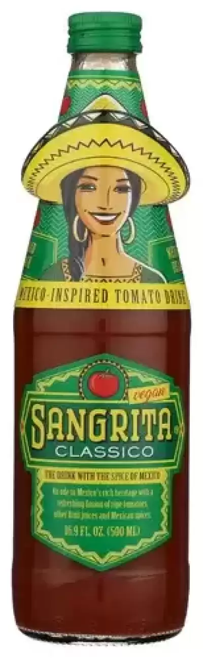 Sangrita Classico Vegan Tomato Drink, 16.9 Fl Oz (500 Ml), Spicy Flavor With Mexican Spices