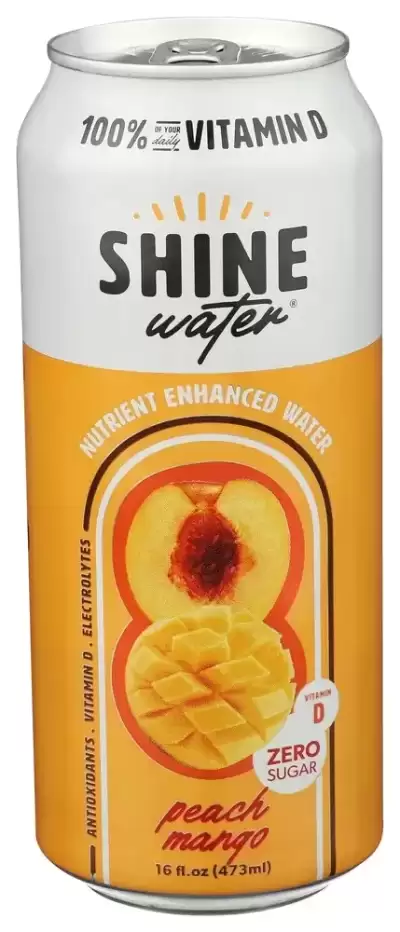 Shine Water, Zero Sugar Peach Mango Vitamin Water, 16 Fl Oz
