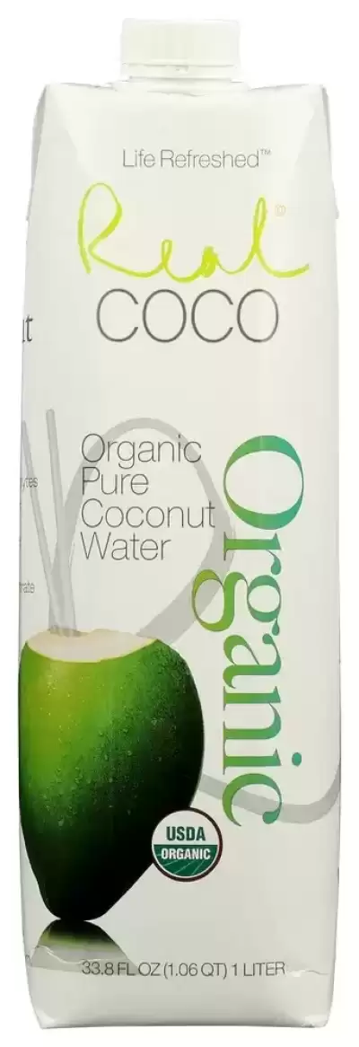 Real Coco, Organic Pure Coconut Water, 1 Litre (Case Of 6)