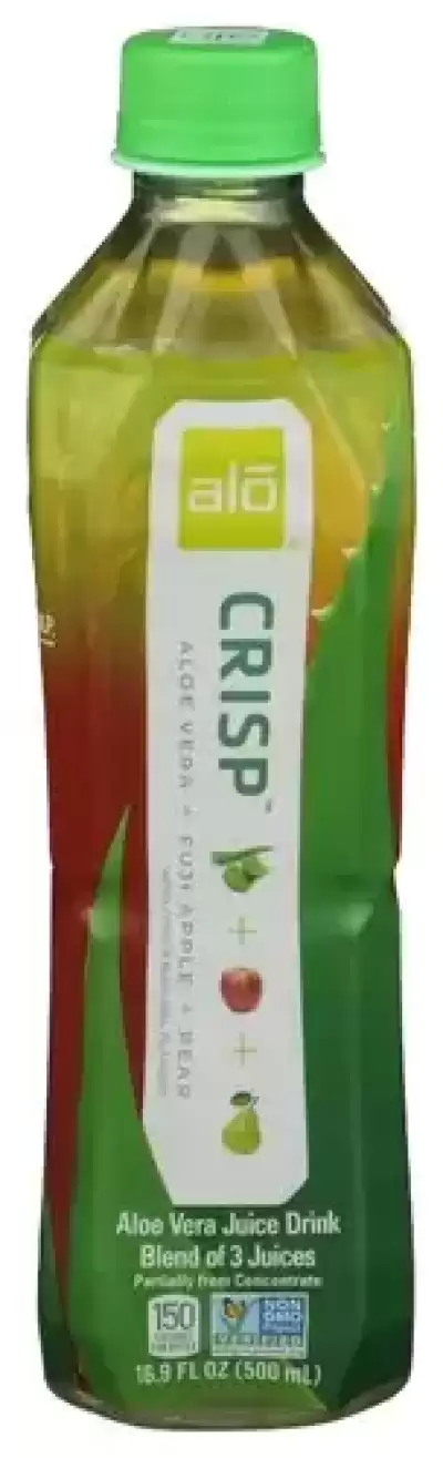 Alo Crisp Real Aloe Vera Pulp And Juice Fuji Apple + Pear 16.9 Fl Oz