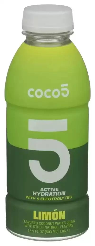 Coco5, Limon Coconut Water, 16.9 Oz(Case Of 12)