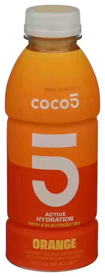Coco5, Orange Coconut Water, 16.9 Oz(Case Of 12)