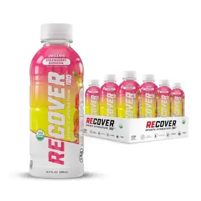 Recover 180 Sports Hydration, Strawberry Banana, 16.9 Oz