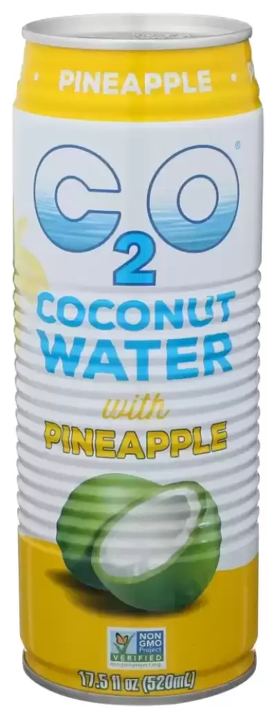 C20 Pure Coconut Water, Coconut Wtr Pinapl Pulp, Case Of 12 X 17.5 Oz