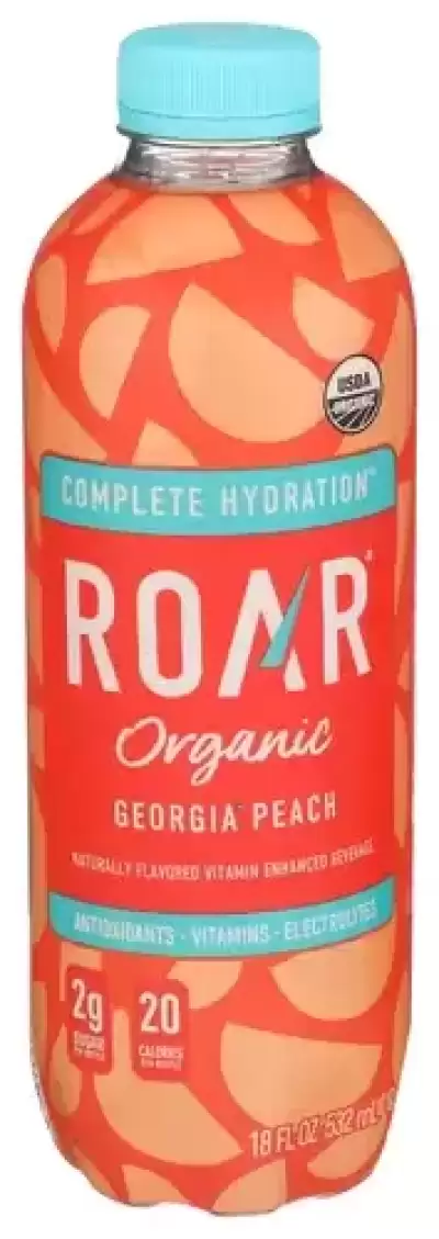 Roar Beverages, Bev Georgia Peach, Case Of 12 X 18 Oz