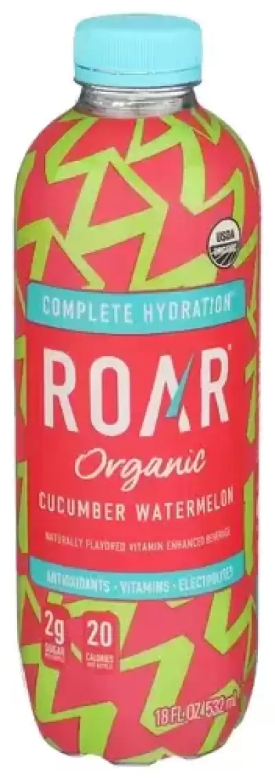 Roar Beverages, Ebev Cucumbr Watermln Org, 18 Oz