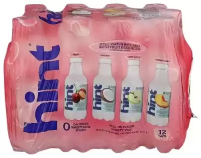 Hint Fruit-Infused Bottled Water, 4-Flavor Red Variety Pack - Sugar Free Flavored Water With Zero Ca