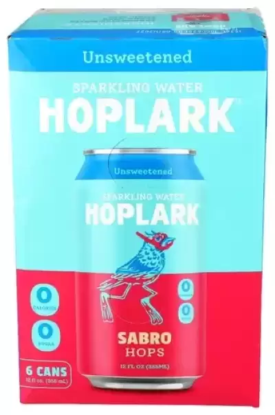 Hoplark Hoptea, Sparkling Water With Sabro Hops, 12 Oz X6 (Case Of 4)