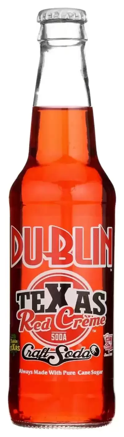 Retro Soda Sweetened With Pure Cane Sugar 12Oz Glass Bottles (Dublin Retro Red Cream Soda)