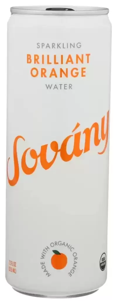 Sov?ny Sparkling Water Usda Organic -Brilliant Orange ? Brilliantly Fresh And Fruity With All The Ma
