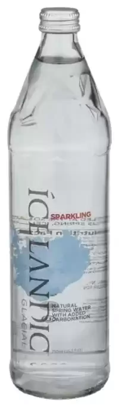 Icelandic Glacial Sparkling Mineral Water Glass Bottle, 750Ml