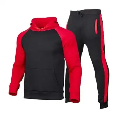 Men'S Winter Sport Wear Tracksuit Clothes Outfits Set, Long Sleeve Pullover Hoodies Sweatshirt+Long 