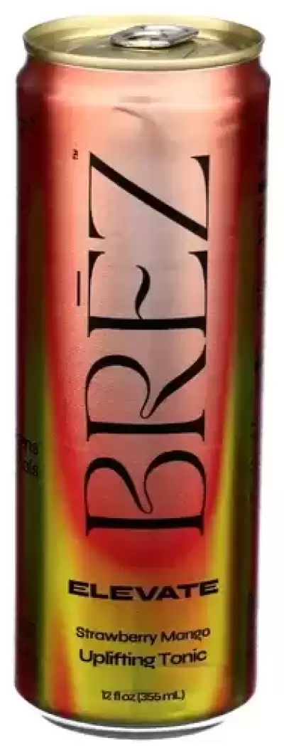 Brez Elevate Strawberry Mango Uplifting Tonic 12 Fl Oz Energy Beverage