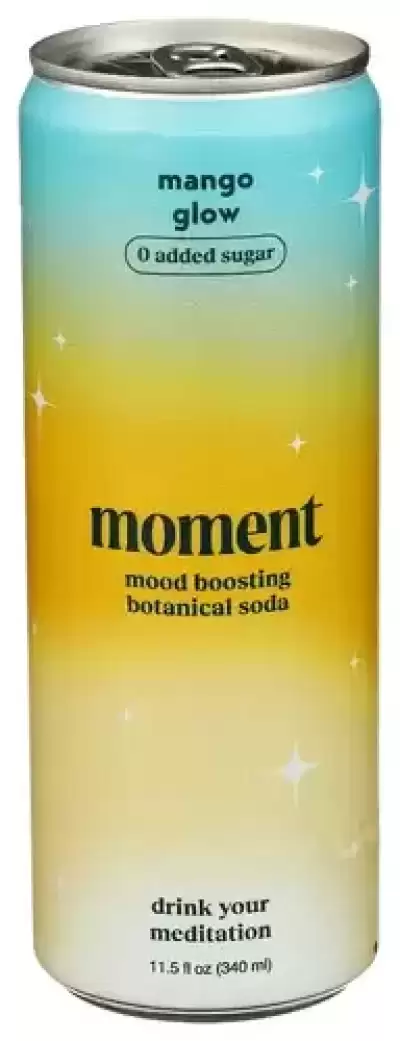 Moment Sparkling Adaptogens & Botanical Drink Mango Chili 11.5 Fl Oz