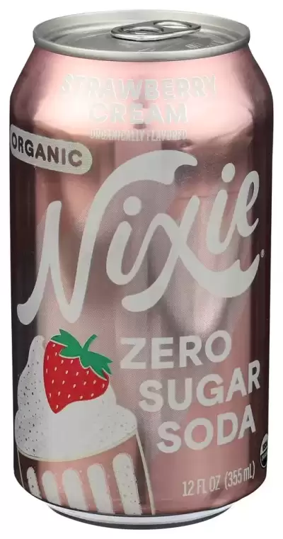Nixie Organic Zero Sugar Soda Strawberry Cream, 355 Ml