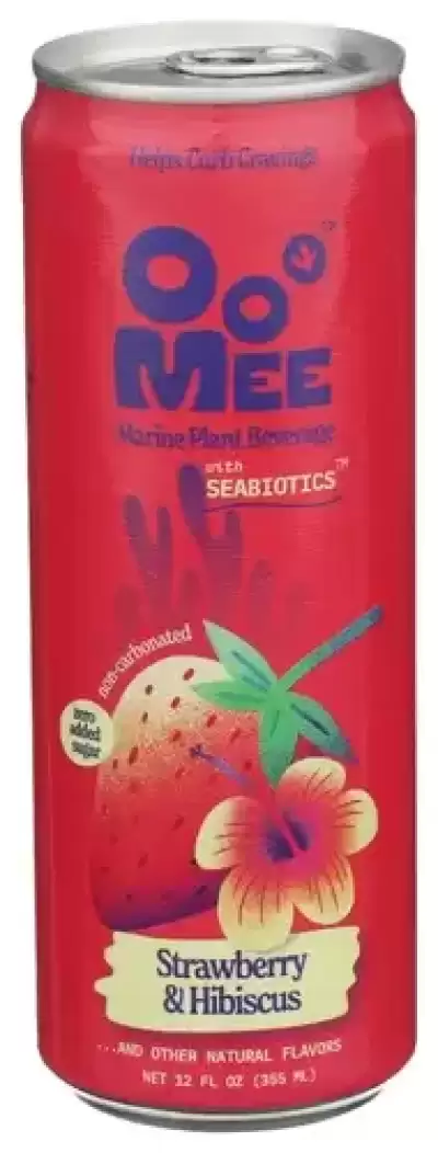 Oomee Marine, Strawberry Hibiscus Sparkling Water, 12 Fl Oz
