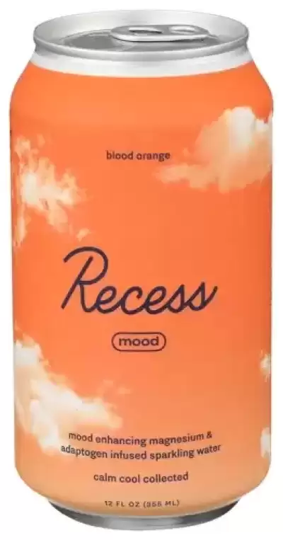 Recess Magnesium Infused Mood Sparkling Water Blood Orange, 355Ml