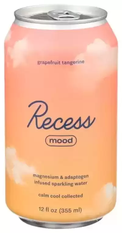 Recess Magnesium Infused Mood Sparkling Water Grapefruit Tangerine, 355Ml