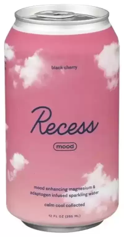 Recess, Sparkling Water Black Cherry, 12 Oz (Case Of 12)