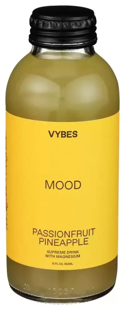 Vybes Mood Passionfruit Pineapple Drink 12 Fl Oz Magnesium