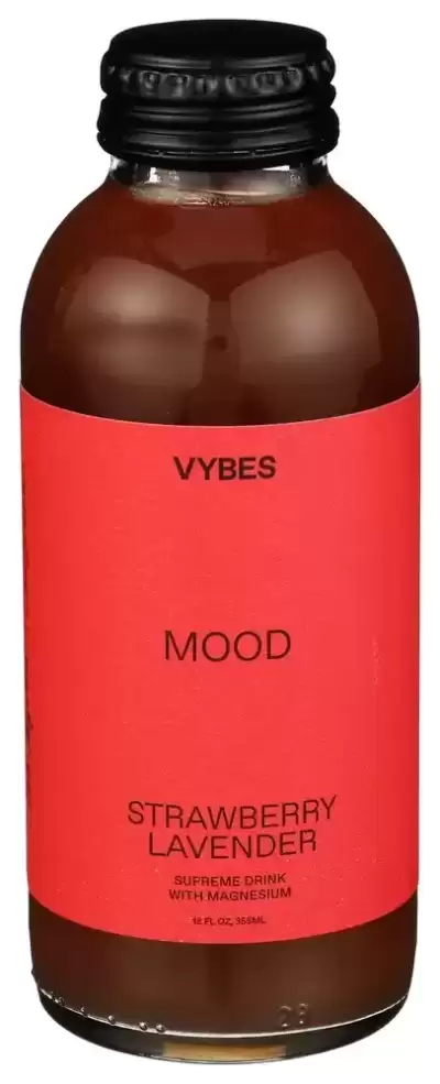 Vybes Mood Strawberry Lavender Supreme Drink With Magnesium 12 Oz