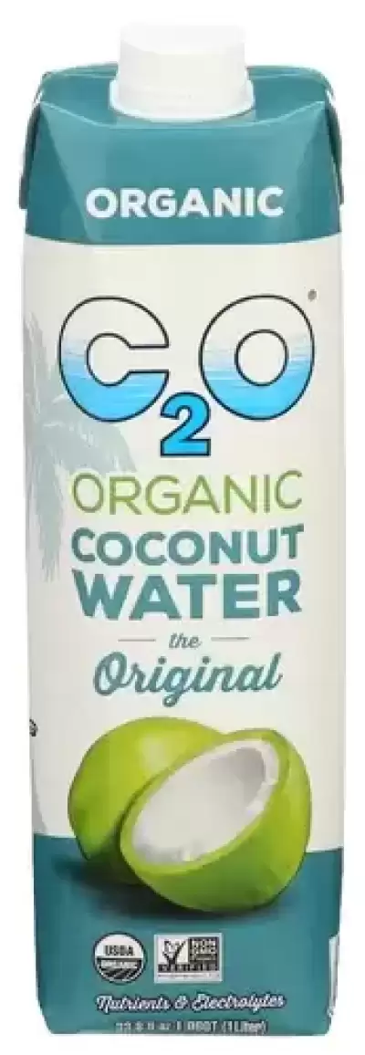 C20 Pure Coconut Water, The Original Organic Coconut Water, 33.8 Oz (Case Of 12)