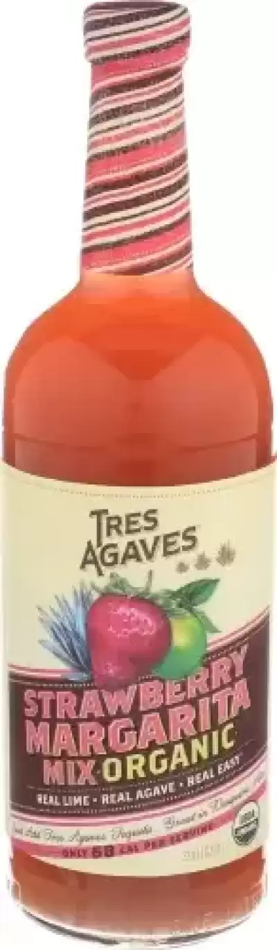 Tres Agaves Organic Strawberry Margarita Mix 1 Liter Bottle