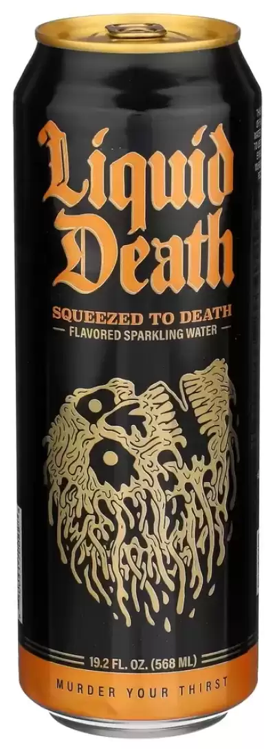 Liquid Death Squeezed To Death Sparkling Natural Mineral Water 19.2 Fl. Oz. (4)