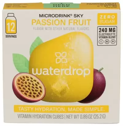 Waterdrop, Passion Fruit, 12 Ct, 0.89 Oz