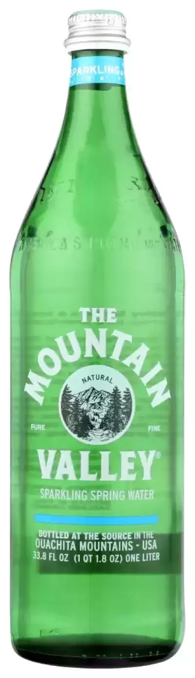 Mountain Valley Spring Sparkling Water Glass, 1 Liter(Case Of 12)