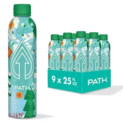 Pathwater, Holiday Limited Edition Bottle Water, 25 Oz(Case Of 12)