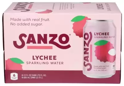 Sanzo, Lychee Sparkling Water, 72 Oz(Case Of 4)
