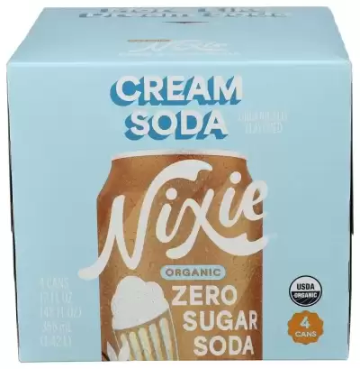 Nixie, Soda Zero Sugar Cream Soda Organic, 12 Fl Oz