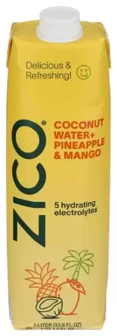 Zico, Pineapple Mango Coconut Water, 33.8 Fl Oz