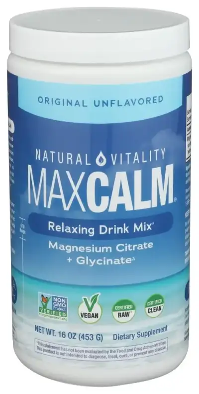 Natural Vitality Calm - Original Unflavored Vitamin, 350 Mg, 16 Oz Powder