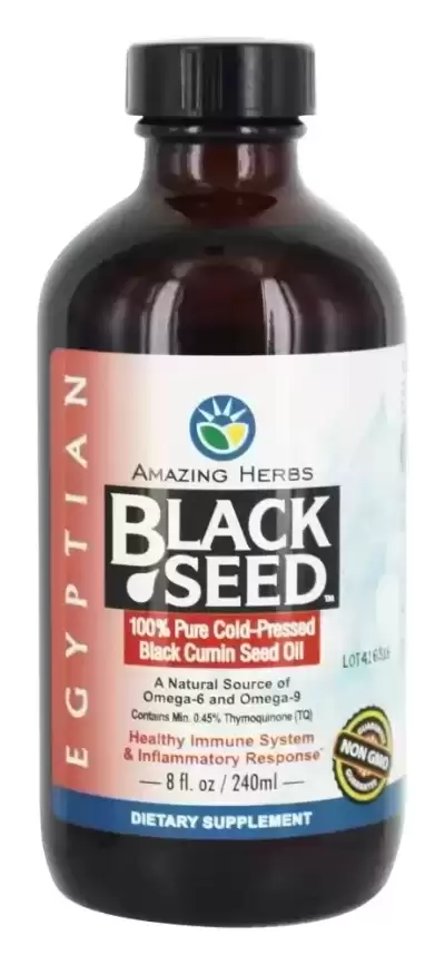 Amazing Herbs, Egyptian Black Seed Oil, 8 Oz