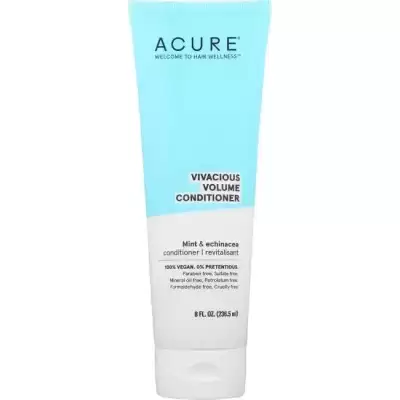 Acure Vivacious Volume Conditioner - 8 Fl Oz: for Fine Hair, Daily Use, Peppermint Scent, Paraben-Fr
