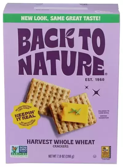 Back To Nature, Crackers, Harvest Whole Wheat, 7 Oz (198 G)